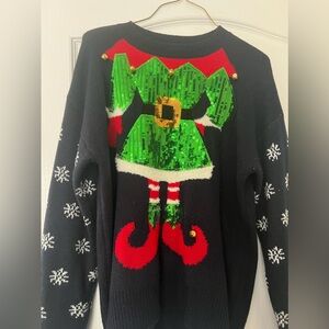 Holiday ugly sweater elf